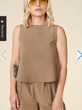 Wayre Boxy Shift & Snap Tank - Shiitake